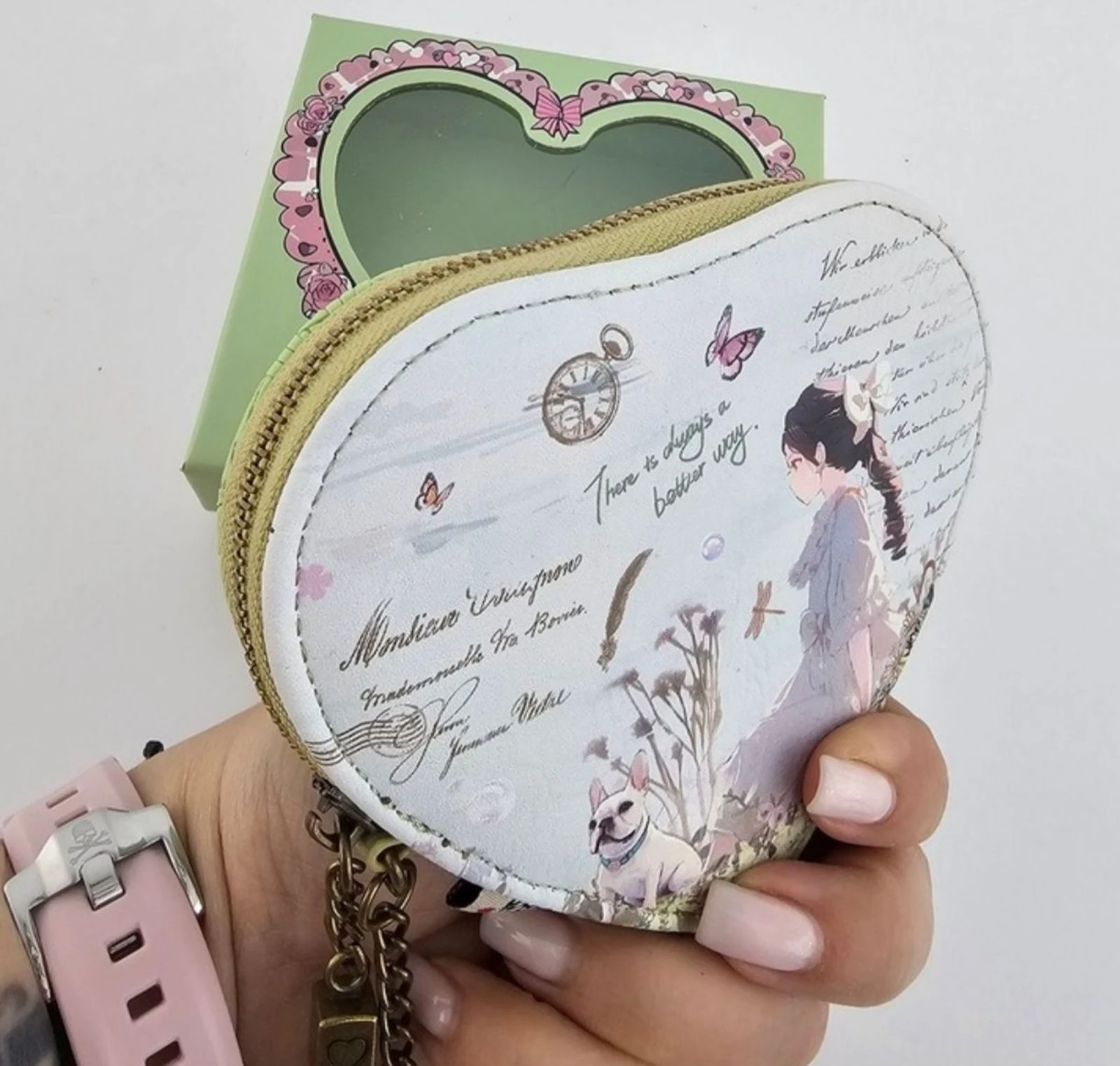 Monedero Sweet Candy corazón verde 💚